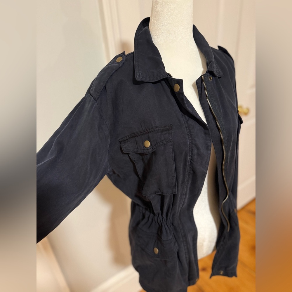 YFB Utility Field Jacket | Navy | Tencel Cotton | Size Small | Like New